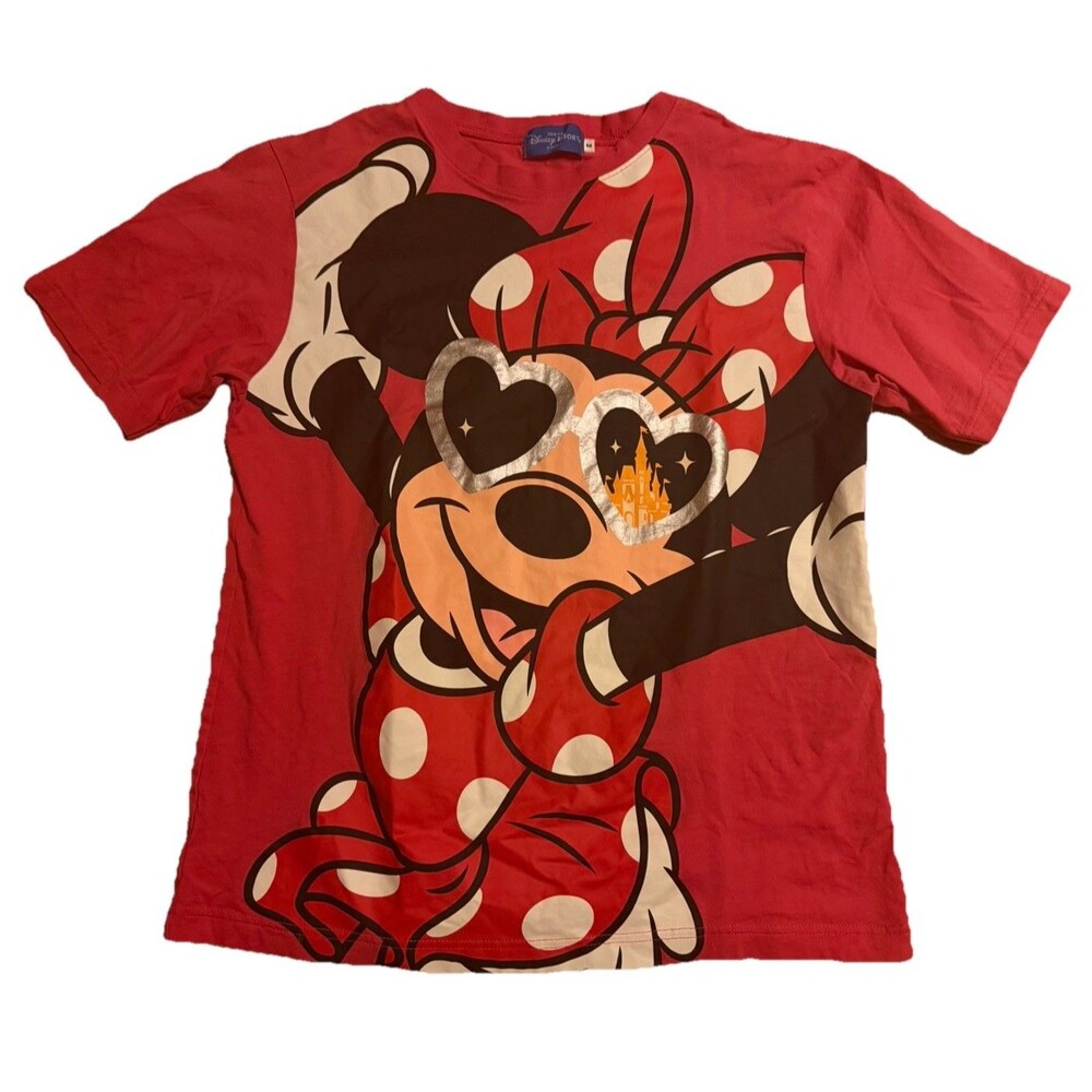 Tokyo Disney Resort Minnie Mouse Graphic Tee Women‎ Medium Pink Disney Shirt
